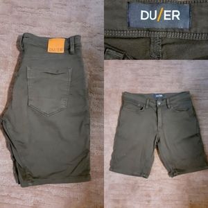DU/ER Mens Green Shorts 33